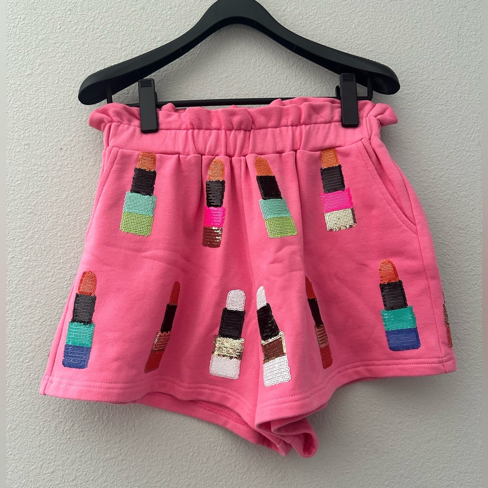 BRAND NEW • QUEEN OF SPARKLES • QOS • LIPSTICK SHORTS • SIZE XS